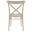 Cross Back Outdoor Dining Chair Stackable