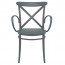 Cross Back Outdoor XL Arm Chair Stackable