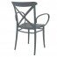 Cross Back Outdoor XL Arm Chair Stackable