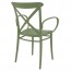 Cross Back Outdoor XL Arm Chair Stackable