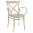 Cross Back Outdoor XL Arm Chair Stackable