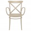 Cross Back Outdoor XL Arm Chair Stackable