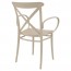 Cross Back Outdoor XL Arm Chair Stackable