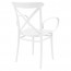 Cross Back Outdoor XL Arm Chair Stackable
