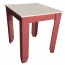 Custom Painted Recycled Wood Cafe Table with White Top