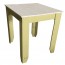 Custom Painted Recycled Wood Cafe Table with White Top