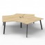 Deluxe Eternity 3 Person 120 Degree Workstation