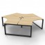 Deluxe Infinity Loop Leg 3 Person 120 Degree Workstation