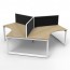 Deluxe Infinity Loop Leg 3 Person 120 Degree Workstation
