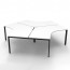 Deluxe Infinity Profile Leg 3 Person 120 Degree Workstation