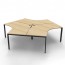Deluxe Infinity Profile Leg 3 Person 120 Degree Workstation