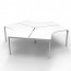 Deluxe Infinity Profile Leg 3 Person 120 Degree Workstation