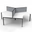 Deluxe Infinity Profile Leg 3 Person 120 Degree Workstation