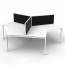 Deluxe Infinity Profile Leg 3 Person 120 Degree Workstation