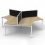 Deluxe Infinity Profile Leg 3 Person 120 Degree Workstation