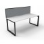 Deluxe Rapid Infinity 1 Person Single Sided Loop Leg Workstation With Screen D-ILLSWS1P1275 NW/BL-1200