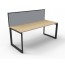 Deluxe Rapid Infinity 1 Person Single Sided Loop Leg Workstation With Screen D-ILLSWS1P1275 NO/BL-1200