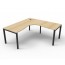 Deluxe Rapid Infinity 1 Person Single Sided Profile Leg Corner Workstation D-IPLCWS1P1515 NO/BL-1515