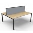 Deluxe Rapid Infinity 2 Person Back to Back Profile Leg Workstation With Screen D-IPLDWS2P1275 NO/BL-1200