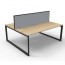 Deluxe Rapid Infinity 2 Person Back to Back Loop Leg Workstation With Screen D-ILLDWS2P1275 NO/BL-1200
