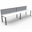 Deluxe Rapid Infinity 2 Person Single Sided Profile Leg Workstation With Screen D-IPLSWS2P1275 NO/BL-2400