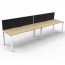 Deluxe Rapid Infinity 2 Person Single Sided Profile Leg Workstation With Screen D-IPLSWS2P1275 NO/WS-2400