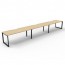 Deluxe Rapid Infinity 3 Person Single Sided Loop Leg Workstation No Screen D-ILLS3P1275 NO/BL-3600