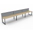 Deluxe Rapid Infinity 3 Person Single Sided Loop Leg Workstation With Screen D-ILLSWS3P1275 NO/BL-3600