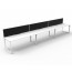 Deluxe Rapid Infinity 3 Person Single Sided Loop Leg Workstation With Screen D-ILLSWS3P1275 NW/WS-3600