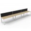 Deluxe Rapid Infinity 3 Person Single Sided Profile Leg Workstation With Screen D-IPLSWS3P1275 NO/WS-3600