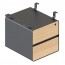 Deluxe Infinity 2-Drawer Hanging Pedestal
