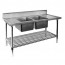 FED Double Centre Sink Bench with Pot Undershelf DSB7-1200C/A-2