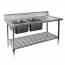 FED Double Left Sink Bench with Pot Undershelf DSB7-1500L/A