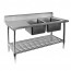 FED Double Right Sink Bench with Pot Undershelf DSB7-1500R/A
