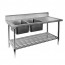 FED Double Left Sink Bench with Pot Undershelf DSB7-1800L/A-2