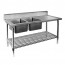 FED Double Left Sink Bench with Pot Undershelf DSB7-1800L/A-1