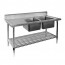 FED Double Right Sink Bench with Pot Undershelf DSB7-2100R/A-2