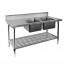 FED Double Right Sink Bench with Pot Undershelf DSB7-2400R/A-2