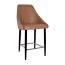 Elda Counter Stool Black Steel Legs 66cm