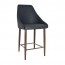 Elda Counter Stool Light Walnut Steel Legs 66cm