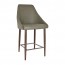 Elda Counter Stool Light Walnut Steel Legs 66cm