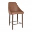 Elda Counter Stool Light Walnut Steel Legs 66cm
