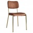 Elvira Brass Frame Upholstered Dining Chair