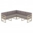 Emera 5 Seater Outdoor Corner Lounge Sofa with Cushions