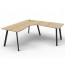 Eternity 1 Person Single Sided Corner Workstation D-ELCWS1P1515 NO/BL-1500