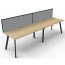 Eternity 2 Person Single Sided Workstation With Screen D-ELSWS2P1275 NO/BL-2400