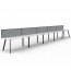 Eternity 5 Person Single Sided Workstation With Screen D-ELSWS5P1275 NW/BL-6000