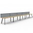 Eternity 5 Person Single Sided Workstation With Screen D-ELSWS5P1275 NO/BL-6000