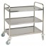 F994 Vogue 3 Tier Flat Pack Trolley Stainless Steel - 810Lx455Wx855mmH
