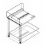 Fagor Stainless Steel Corner Bench w/ Introduction of Baskets by the Left Side E-90I